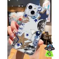 Leopard-Star-Blue Ribbon Phone Case Suitable for Vivo V21 4G V21 5G V23 5G V23e V25/V25e V27/V27 Pro