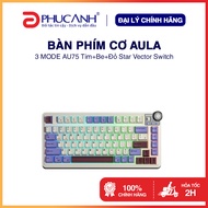 Aula 3 MODE AU75 Mechanical Keyboard Purple+Beige+Red Star Vector Switch - Genuine Product,