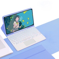 กรณีพร้อมแป้นพิมพ์ทัชแพดสําหรับ Samsung Galaxy Tab S6 Lite แม่เหล็กคีย์บอร์ดแบบ Backlit สําหรับ Gala