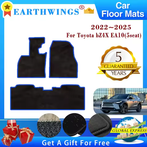 Car Floor Mats For Toyota bZ4X EA10 Subaru Solterra 2022~2025 5-Door SUV Luxury Foot Carpets Foot Fu