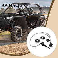 [AWHAO] Go Kart Brakes Hydraulic Twin Disc Kit Easy Install Metal Parts for Four Wheeler ATV UTV Gol