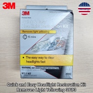 3M® Quick and Easy Headlight Restoration Kit Removes Light Yellowing 39193 ชุดขัดเงาโคมไฟหน้ารถ