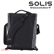 【SOLIS】德克薩斯系列 平板電腦側背包-牛仔黑
