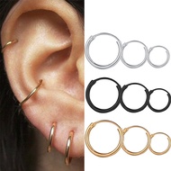 Dia Wsj Anting Titanium Anting Wanita Perak 3 Ukuran Hitam Kecil,