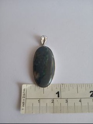 澳洲澳寶蛋白石opal鑲純銀吊墜。,35X18X5mm