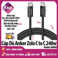 Cáp Dù Anker Zolo C To C 240w Chống Bám Bẩn A8060 - Bảo Hành 18 Tháng
