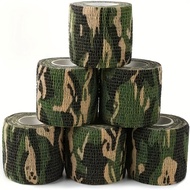 6/12 rolls of camouflage self-adhesive tape, non-woven cohesive bandage wraps, pet bandages, camoufl