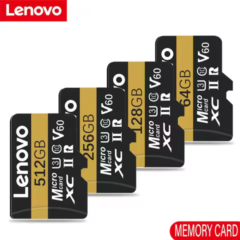 Lenovo High Speed U3 V60 Micro SD Memory Card 64GB 128GB 256GB 512GB for Mobile Phone And Laptop Uni