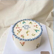 Kue Ulang Tahun Kekinian - Kue Tart Korea - Korean Style Birthday Cake - Buttercream Cake Korea - Ku
