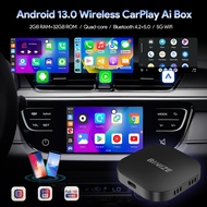 Binize Android 13.0 Carplay Ai Box Android Auto Wireless Carplay Adapter 4-Core 2G 32G Car Multimedia Player For Volvo Mazda VW Kia Toyota