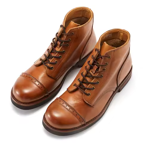 High Quality Handmade Precision Stitch Wear-Resistant Classic Luxury Casual Boots Men Genuine Leathe