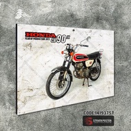 Poster motor honda cb Hiasan dinding otomotif Dekorasi ruangan Wall decor