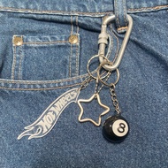 GANTUNGAN KEYCHAIN 8BALL HOTWHEEL ACRYLIC KEYRING Y2K SKENA KEYCHAIN/