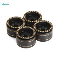 4pcs 1.0 Plus Brass Beadlock Wheel Rims Wheels for 1/18 TRX4M SCX24 FCX24 RC Car Upgrade Parts