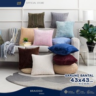 Embossed Braid Sofa Cushion Cover 43x43 cm Premium Cover Cushion Color PQ