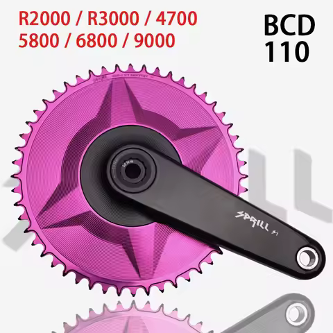 pass quest 3mm offset chain ring 110bcd chainring 110 bcd purple 48T 50T 52T 54T 56T 58T For Shimano