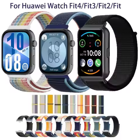 Nylon Braided Sport Loop Band Strap For Huawei Watch Fit 2 3 4 5/Fit New/ SE/ Special Edition/ Fit2 