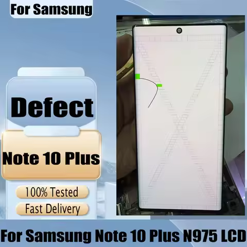 AMOLED With Defect LCD For Samsung Note 10 Plus N975F LCD Display Touch Screen Digitizer Assembly Fo