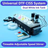 Universal DTF CISS Dual White Ink Tank Shake For Epson Convert Kit DTF Printer L18050 L8050 ET8550 L