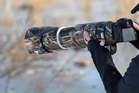 ROLANPRO Waterproof Lens Cover for Canon RF 200-800mm F6.3-9 IS USM Camouflage Rain Cover Lens Prote