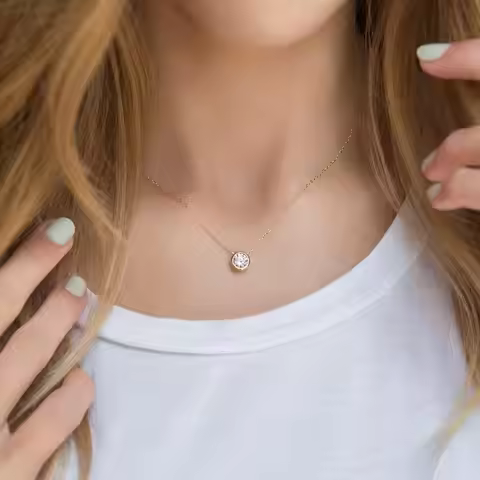 ZHOUYANG Pendant Necklaces Jewelry For Women Rose Gold Color Chain Jewellery Heart Necklace Cubic Zi
