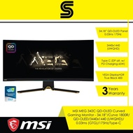 MSI MEG 342C QD-OLED Curved Gaming Monitor - 34.18”/Curve 1800R/ QD-OLED/3440x1440 (UWQHD)/ 0.03ms (
