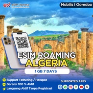 eSIM ALGERIA 1GB 7DAYS | eSIM Roaming Perjalanan Langsung Aktif