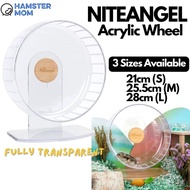 🇸🇬Local Stock🇸🇬 Niteangel Silent 21cm / 25.5cm / 28cm Clear Acrylic Dwarf and Syrian Hamster Running
