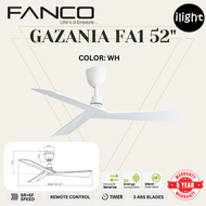 FANCO Gazania FA1 52 Inches 3 ABS Blade DC Motor 6R 6F Speed Remote Control Ceiling Fan