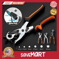 Leather Belts Hole Punch Plier Papercraft Eyelet Puncher 6 Round Hole Revolver / Penebuk Tali Pingga