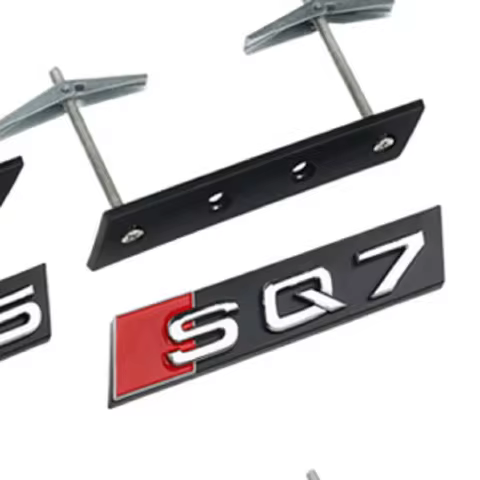 For Audi SQ3 SQ5 SQ7 Q3 Q5 Q7 ABS Honeycomb Grill Decals Sticker Car Front Grill Mesh Hood Badge