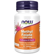NOW Supplements Methyl Folate 1,000 mcg - 90 Tablets, Metabolically Active Folate