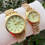 WATERPROOF COUPLE SET JAM SEIKO 5 / GRED 3 / DAY & DATE.