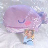 [Official] BTS Jungkook Butter PoB photocard + Tinytan purple whale cushion plush onhand cod pc