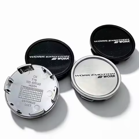 4pcs JDM W WORK Emotion Logo Emblem Car Wheel Center Caps 58MM Clips 53MM Wheels Hub Cap Rim Hubcaps