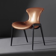 Saddle Leather Dining Chair, Home Backrest Chair, Hotel Restaurant Leather Chair, Nordic Designer Is