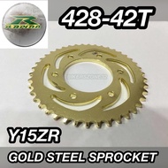 Y15ZR / Y15 Rapido Gold Steel Sprocket (42T)
