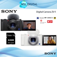 Sony ZV-1 / ZV1 Digital Camera with 4K HDR | Zeiss Lens | 1.0'' Exmor RS CMOS Sensor [FOC 64GB Card]