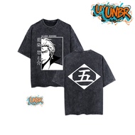 UNBR Washed Pure Cotton T-shirt, Anime and BLEACH, Aizen, for Men and Women
