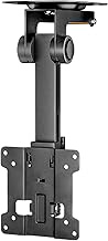 13 to 27 inch Folding TV Ceiling Mount,Manual Flip Down TV Bracket up to 44lbs, Folding Tilt Pitched
