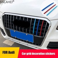 3Pcs Car Styling Front Bumper Air Grille Grill Decoration Strips Sticker Trim For Audi 2012-2015 Q3 