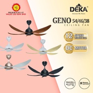 DEKA GENO CEILING FAN 54"/46"/36" | DC MOTOR | REMOTE CONTROL CEILING FAN | BABY FAN | KIPAS CEILING