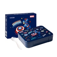 ecentiokids lunch box set anak bayi anti tumpah tempat makan Marvel Captain America/Elsa lucu free s