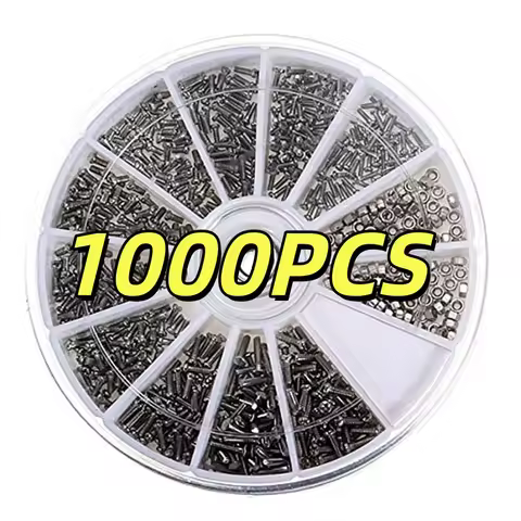 1000/600Pcs Stainless Steel Screws Electronics Nuts Assortment for Home Tool Kit Portable M1 M1.2 M1
