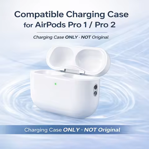 Compatible Charging Case For AirPods Pro 1/2，450mAh Wireless/Wired Case Type-C/Lightning, Pairing Bu