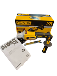DEWALT เครื่องเจียรไร้สายสวิตซ์เลื่อนข้าง รุ่น DCG407N (เครื่องเปล่า) / DCG407P2T (ครบชุด DCB184 = 2