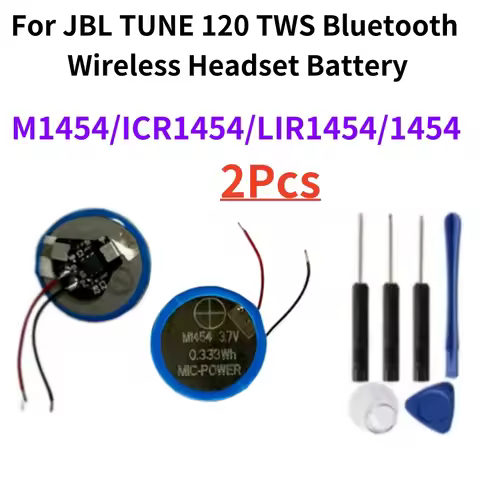 2PCS 3.7V ICR1454 CP1454 85mAh For JBL TUNE 120 TWS 120TWS TUNE120TWS Bluetooth Wireless Headset Rec
