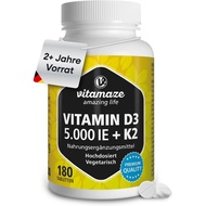 Vitamin D3K2 Contains Vitamin K2MK7 Full Reverse Form, Dosage Above 2 Years, Daily 1,000IU, 180 Tabl