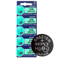 original ถ่าน SR521 SW 379 Sony 1.55V แท้100% SR521SW (ถ่านกระดุมใช้งานดีเยี่ยม)