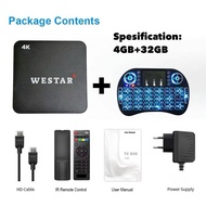 WESTAR Android Tv Box 4K HD Ultra Android STB Smart TV Box Unlock Tv Box Netflix Global